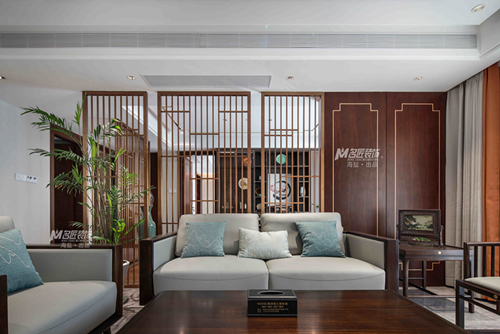 嘉興市東方甸園新中式風格四居室裝修案例