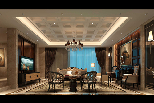 合肥市碧桂園翡翠觀瀾歐式風格別墅裝修案例