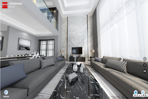 清遠市麗清花園現代簡約風格別墅裝修案例