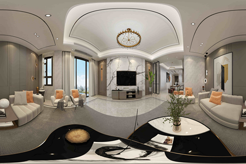 泉州市金丘紫金城輕奢風格平層裝修案例