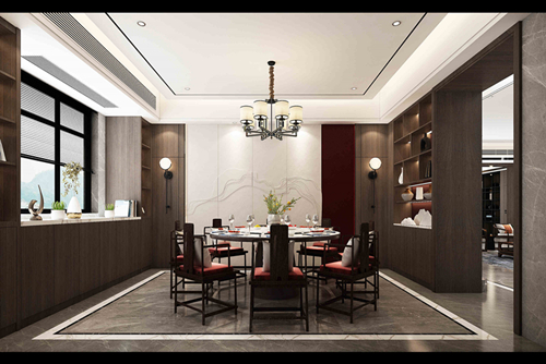 茂名市北江村新中式風格別墅裝修案例