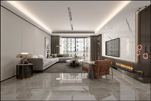 佛山市旭輝雅居樂清樾現代簡約風格三居室裝修案例