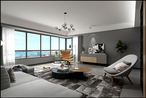 佛山市金茂碧桂園正榮府現代風格平層裝修案例