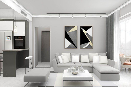 珠海市實(shí)地紫藤公館現(xiàn)代簡(jiǎn)約風(fēng)格三居室裝修案例