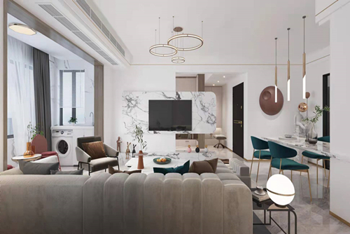 三明市公路新村現(xiàn)代風(fēng)格三居室裝修案例