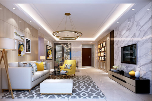 中山市健康花城二期現代簡約風格四居室裝修案例