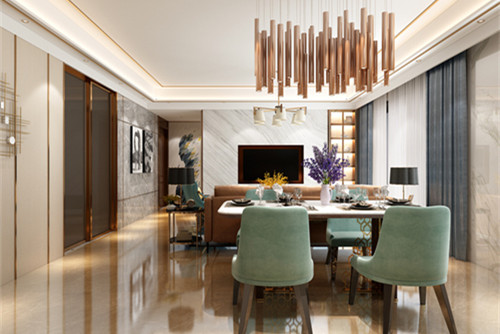 中山市盈彩美地現代簡約風格四居室裝修案例