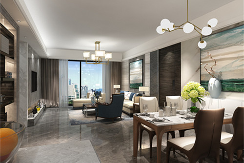 中山市凱茵又一城花漾集現(xiàn)代簡約風格三居室裝修案例