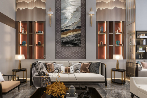 德陽市嘉銘悅城輕奢風格別墅裝修案例