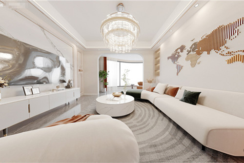 莆田市寶峰安置房現代簡約風格三居室裝修案例