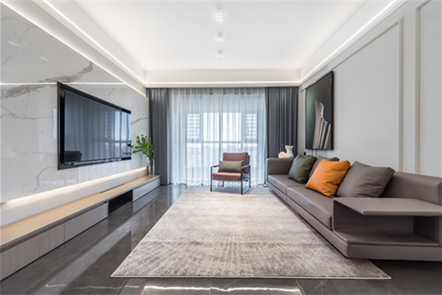 海口市成信景苑現代簡約風格四居室裝修案例