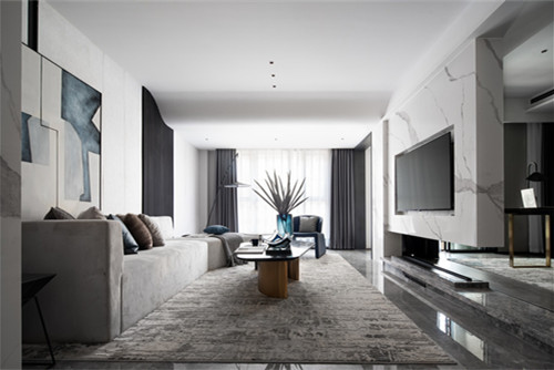 海口市鳳翔山莊現代簡約風格三居室裝修案例