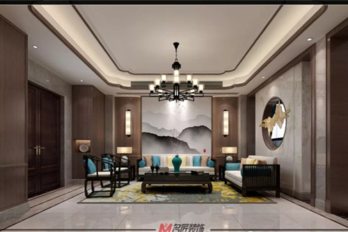 合肥市華地&middot;黃麓公館新中式風格別墅裝修案例