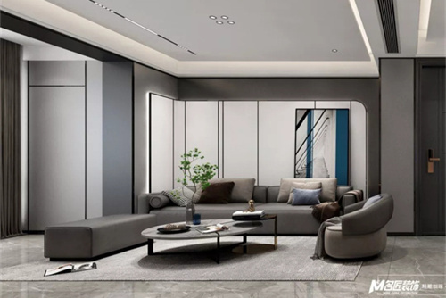 汕頭市盈潤華府現代簡約風格四居室裝修案例